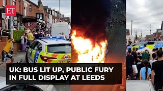 Public outrage erupts in UKs Leeds Harehills hit by mob rampage [upl. by Delahk]