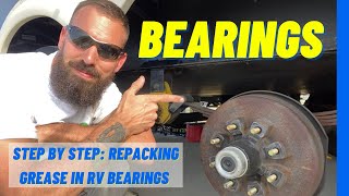 How to repack wheel bearings  Installing grease seals on Grand Design Solitude [upl. by Larual]