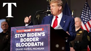 Donald Trump calls migrants animals during USMexico border speech [upl. by Novyaj]