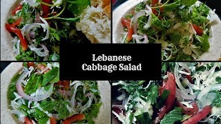 Lebanese Cabbage Salad  Salatet Malfouf [upl. by Cornel923]