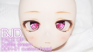 구체관절인형 메이크업 돌피드림 DDH01 커스텀헤드  Dollfie dream DDH01 custom head  bjd faceup [upl. by Nitsid]