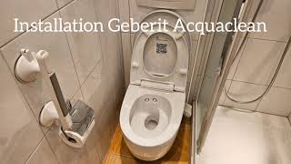 Montage eines Dusch WC Geberit Acquacleanacquaclean [upl. by Avivah]