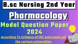 Pharmacology Bsc Nursing 2nd Year Question Paper 2024  Bsc Nursing 2nd Year Pharmacology Paper [upl. by Chladek]