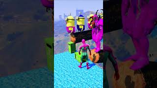 GTA 5 Epic Water Ragdolls  Spider Man VS Hulk And MinionsVenom Jump Fails ep 10shorts [upl. by Neelsaj]