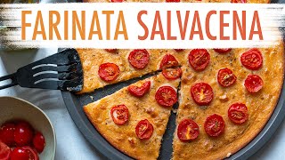 FARINATA ALLA PIZZAIOLA  RICETTA SALVACENA CHE METTE TUTTI DACCORDO  Elefanteveg [upl. by Auohc]