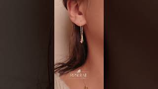 How To Wear Threader Earrings ♥ ROSERAIE GAL earrings everydaystyle jewelry [upl. by Atiran]