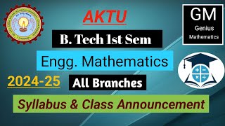 B TECH FIRST YEAR MATHS SYLLABUS 2024 l ENGGMATHS BTECH 1ST YEAR l ENGG MATHS 1ST SEMESTER B TECH l [upl. by Htidra]