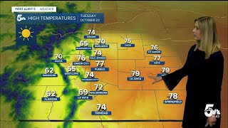 Warm Fall temperatures return rising 10 degrees above average on Tuesday [upl. by Grosberg]