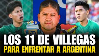 Así JUGARÁ BOLIVIA ante la selección ARGENTINA por ELIMINATORIAS  El 11 de OSCAR VILLEGAS [upl. by Henden765]