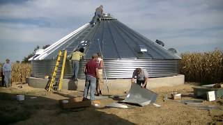 Installing a Roof on a Sioux Grain Bin [upl. by Llered]