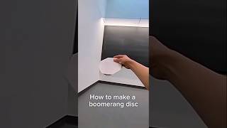 Paper boomerang disk 📀 l How to make shorts [upl. by Etnaik]