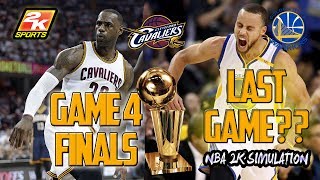 Golden State Warriors VS Cleveland Cavaliers  Game 4  2017 NBA Finals  NBA 2K17 [upl. by Atelra]