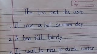 The bee and dove story for writing in english 20 lines 20 lines bee and dove story in english [upl. by Walworth]