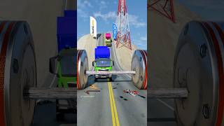 Mixed cars vs logging bollards crash part558 shortvideo beamngdrive shorts india usa truck [upl. by Ailhat]