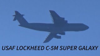 United States Air Force Lockheed C5M Super Galaxy 870037 flying over Hartford CT [upl. by Aesoh]