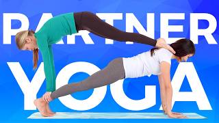 10 minute Partner Yoga Poses for 2  Fun Challenge Yoga for Couples amp Friends [upl. by Esinart511]