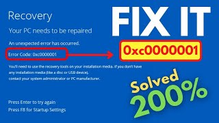 How to Fix Error 0xc0000001 in Windows 10117  BEST FIX 2022 [upl. by Ayotl]