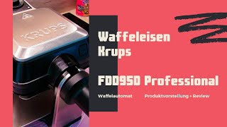 Waffeleisen KRUPS professional FDD9  belgische Waffeln backen Waffelautomat  Rezept [upl. by Rosecan]