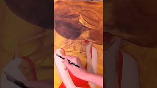 Why I Struggled Figure Art Lady in Red Acrylic on Canvas [upl. by Ahsinad]