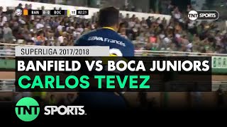 Carlos Tevez 01 Banfield vs Boca Juniors  Fecha 16  Superliga Argentina 20172018 [upl. by Ready]