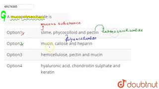 A mucopolysaccharide is [upl. by Llenrag]