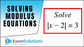 Mod Equations  How to solve x2 3  ExamSolutions [upl. by Bonny]