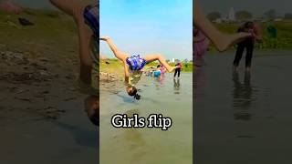 girls flip vs boys flip 🔥 shorts frontflip carthwheel [upl. by Aimik676]