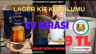 Evde bira  maliyeti 9 TL  Lager kit kurdum [upl. by Ayifas]