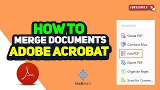 How to merge documents in adobe acrobat 2024 [upl. by Yenetruoc]