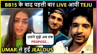 Tejasswi Prakash FIRST LIVE After Winning Bigg Boss 15 Gets JEALOUS From Umar Talks About Marriage [upl. by Noryak718]