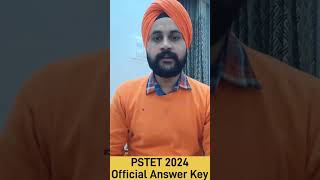 PSTET 2024 Official Answer Key pstet pstet2024newupdate pstetexamnewupdate ett2022 [upl. by Accebor]