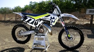 First Ride 2017 Husqvarna TC125 2 Stroke  Motocross Action Magazine [upl. by Assilla]