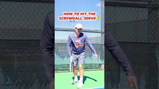 How to hit the Screwball Serve in Pickleball [upl. by Naillij]