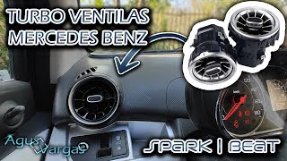 ADAPTANDO REJILLAS AC DE MERCEDES EN EL SPARKBEAT TURBO AIR VENTS  Agus Vargas [upl. by Harrie]