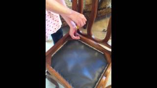 Reupholstering a chair seat [upl. by Rafael]