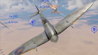 Spitfire F Mk IX in the desert also Bf 109 F4 and Bf 109 F2 War Thunder Air RB gameplay [upl. by Estrin]