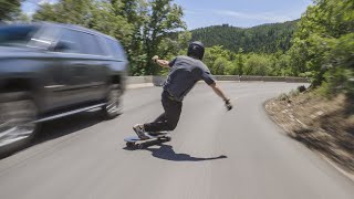 Longboarding  Passing Cars Down Epic Mountain Road [upl. by Frederiksen]