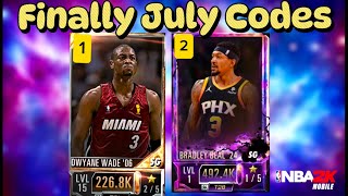 nba 2K mobile codes  Finally July Codes are Out  Dwayne Wade and Bradley Beal  nba2kmobile [upl. by Luapnoj]