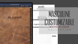 Planning for Men  Digital Planner for Men Masculine Planner Design [upl. by Hadias]