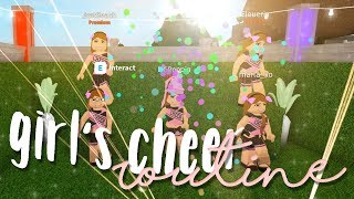 Girls Cheer Team Routine  Bloxburg Roleplay  alixia [upl. by Argella]