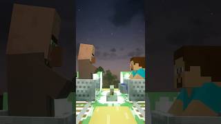 Steve vs Villager in Minecraft Part 1 minecraft animation shorts gaming minecraftmemes [upl. by Maure]