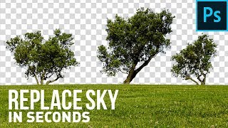 Crazy Trick To Replace Sky in Seconds  Photoshop Tutorial [upl. by Shah]