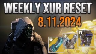 WEEKLY XUR RESET  08112024 Destiny 2 [upl. by Rednav918]