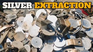 Silver Extraction From Silver Plated Scrap  Silver Recovery from plated stuff [upl. by Abrahan518]