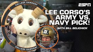 Lee Corsos Army vs Navy headgear pick with Bill Belichick  College GameDay [upl. by Arv]