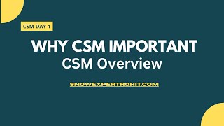 Why CSM Important  Customer Service Management  CSM [upl. by Meekah755]