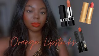 Orange Lipsticks For Deep  Dark Skintones [upl. by Eva554]