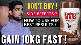 Dont Buy Endura Mass Weight Gainer  How to Use Endura Mass GAINER  Gain 8kg to 10kg Fast [upl. by Friederike134]