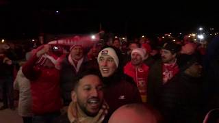 SI SENOR BOBBY FIRMINO SONG  LFC FANS CELEBRATING OUTSIDE THE ALLIANZ  BAYERN MUNICH 13 LIVERPOOL [upl. by Enelime486]