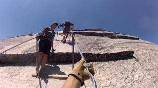 Half Dome Cables  Yosemite National Park  Ascending  June 3 2013 [upl. by Tletski]